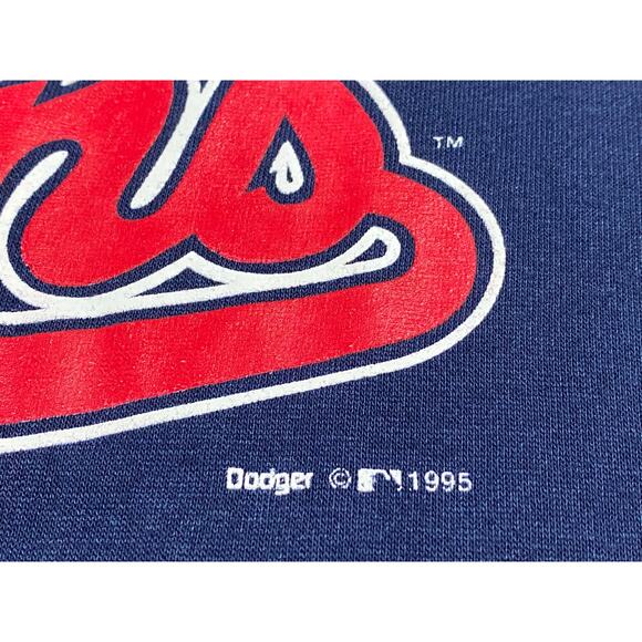 Vintage Cleveland Indians 1995 American League  T-Shirt Size Large 21x28 USA - Picture 9 of 10